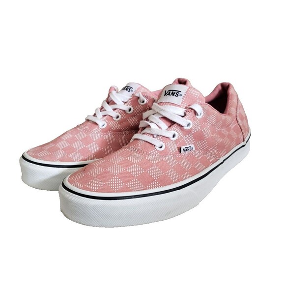 Vans Doheny Sneakers Women’s 9.5 Pink White Checkerboard 721356 Exc Cond - Picture 1 of 11